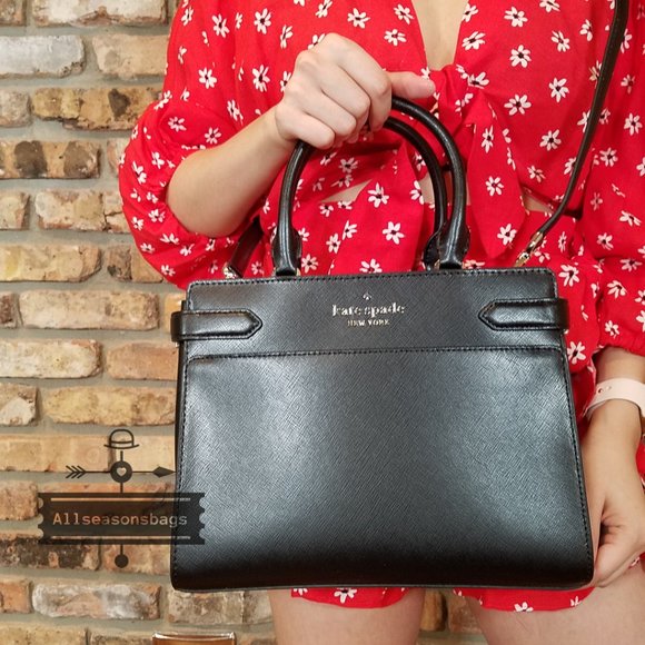 Kate Spade STACI MEDIUM Satchel Soft LEATHER black - Picture 7 of 10
